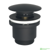 Piletta d'arredo click clack tonda in ottone finitura nero opaco d.1"1/4