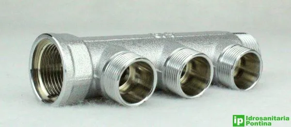 Collettore cromato 3 derivazioni d.3/4 mf FAR - immagine 2