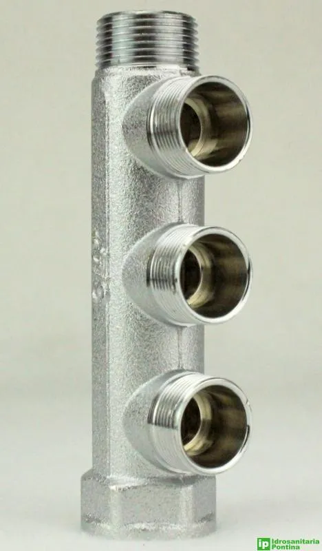Collettore cromato 3 derivazioni d.3/4 mf FAR - immagine 3
