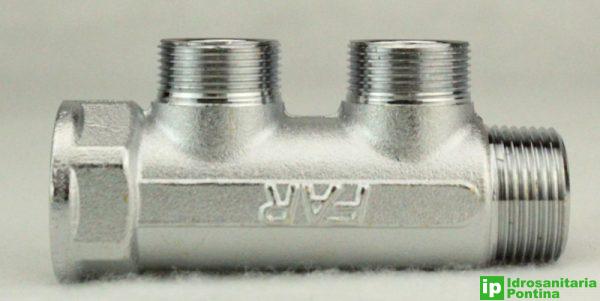 Collettore cromato 2 derivazioni d.3/4 mf FAR