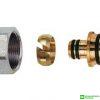 Kit di tenuta per tubo multistrato d. 16x2 mm calotta cromata FAR
