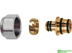 Kit di tenuta per tubo multistrato d. 20x2,5 mm calotta cromata FAR