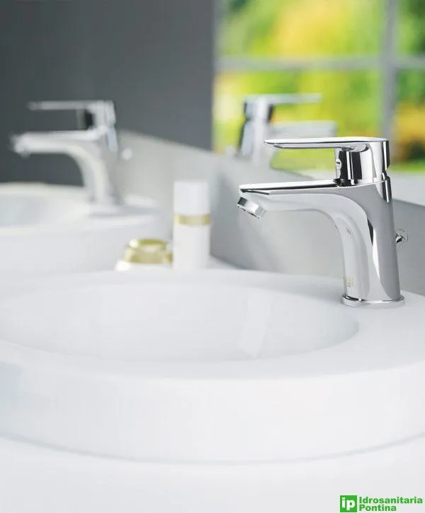 Miscelatore lavabo FIORE mod. KEVON completo di piletta scarico automatico d.1"1/4 - immagine 2