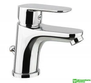 Miscelatore lavabo FIORE mod. KEVON completo di piletta scarico automatico d.1"1/4