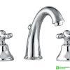 Batteria lavabo 3 fori FIORE mod. MARGOT completo di piletta scarico automatico d.1"1/4