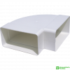 Curva piana in pvc bianco 60x120mm