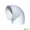 Curva 90° in pvc bianco d.125