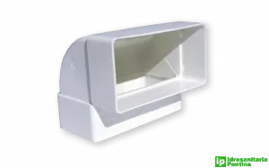 Curva ad angolo in pvc bianco 60x120mm