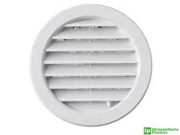 Griglia circolare in abs con rete anti-insetto per tubazioni d.120mm