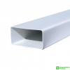 Tubo rettangolare in pvc bianco 60x120mm lunghezza 1,5mt