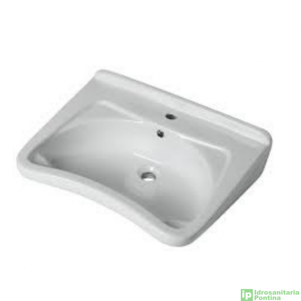 Lavabo ergonomico con appoggio gomiti SANITOSCO mod. Semifonte cm.65