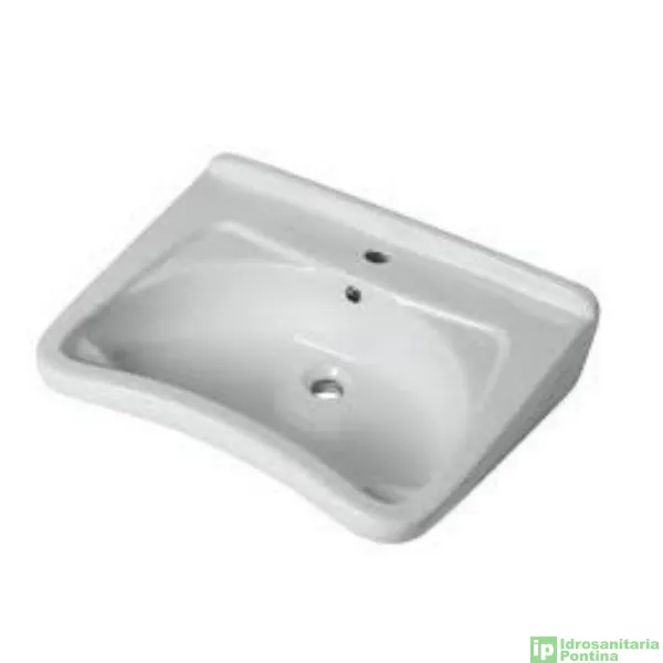 Lavabo ergonomico con appoggio gomiti SANITOSCO mod. Semifonte cm.65