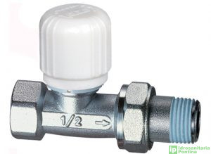 Valvola termostatizzabile dritta d.3/8 cromata a ferro FAR 1640