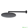 Soffione doccia tondo BOSSINI mod. COSMO mm.230 finitura nero opaco con braccio mm.350