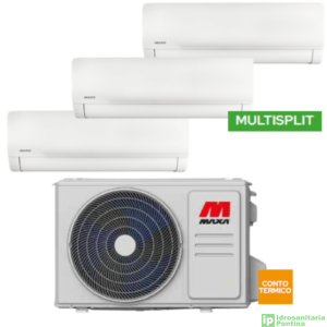 Climatizzatore multisplit a parete MAXA serie NEVALIS 9.000+9.000+12.000 btu/h classe A++ anno 2026